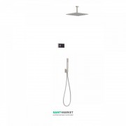 Электронная душевая система скрытого монтажа Tres Shower Technology с термостатом сталь/черный 09288564AC