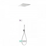 Электронная душевая система скрытого монтажа Tres Shower Technology с термостатом хром/белый 09286584