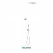 Електронна душова система прихованого монтажу Tres Shower Technology з термостатом білий матовий/білий 09286584BM