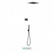 Электронная душевая система скрытого монтажа Tres Shower Technology с термостатом черный матовый/черный 09288584NM