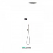 Электронная душевая система скрытого монтажа Tres Shower Technology с термостатом сталь/черный 09288584AC