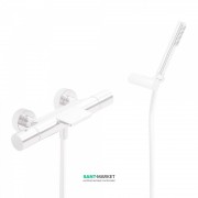 Термостат для ванни Tres Study colors з каскадним виливом та ручним душем білий матовий 26117209BM