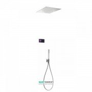 Електронна душова система прихованого монтажу Tres Shower Technology з термостатом хром/чорний 09288584