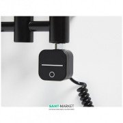 Тен для сушки для рушників електричний HeatQ NEX 600 Вт з кабелем чорний N600.BL.SC