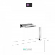 Электронная душевая система скрытого монтажа Tres Shower Technology с термостатом и каскадным изливом хром/черный 09288570