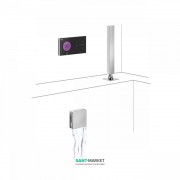 Электронная душевая система скрытого монтажа Tres Shower Technology с термостатом и наполнительным клапаном хром/черный 09288571