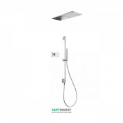 Электронная душевая система скрытого монтажа Tres Shower Technology с термостатом хром/белый 09286582