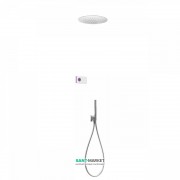 Электронная душевая система скрытого монтажа Tres Shower Technology с термостатом хром/белый 09286555
