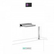 Электронная душевая система скрытого монтажа Tres Shower Technology с термостатом и каскадным изливом хром/черный 09288570