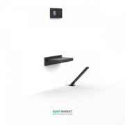 Електронна душова система прихованого монтажу Tres Shower Technology з термостатом і каскадним виливом чорний матовий/чорний 09288570NM