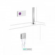 Электронная душевая система скрытого монтажа Tres Shower Technology с термостатом и наполнительным клапаном хром/белый 09286571