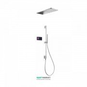 Електронна душова система прихованого монтажу Tres Shower Technology з термостатом хром/чорний 09288582