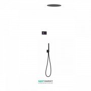 Електронна душова система прихованого монтажу Tres Shower Technology з термостатом чорний матовий/чорний 09288555NM