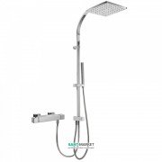Душова стійка Tres Cuadro-Tres термостатична з верхнім і ручним душем хром 00738501