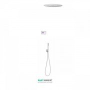 Электронная душевая система скрытого монтажа Tres Shower Technology с термостатом белый матовый/белый 09286557BM