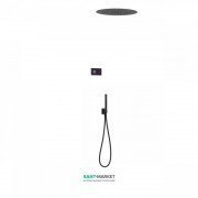 Электронная душевая система скрытого монтажа Tres Shower Technology с термостатом черный матовый/черный 09288557NM