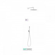 Электронная душевая система скрытого монтажа Tres Shower Technology с термостатом белый матовый/белый 09286558BM