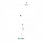 Электронная душевая система скрытого монтажа Tres Shower Technology с термостатом белый матовый/белый 09286567BM