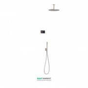 Электронная душевая система скрытого монтажа Tres Shower Technology с термостатом сталь/черный 09288567AC