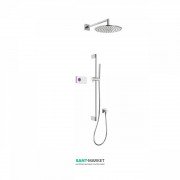 Електронна душова система прихованого монтажу Tres Shower Technology з термостатом і штангою хром/білий 09286568