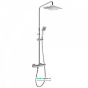 Душова стійка Tres Flat-Tres термостатичні c верхнім і ручним душем хром 20438704