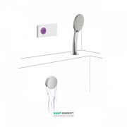 Электронная душевая система скрытого монтажа Tres Shower Technology с термостатом хром/белый 09286573