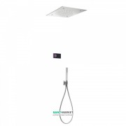 Электронная душевая система скрытого монтажа Tres Shower Technology с термостатом хром/черный 09288306