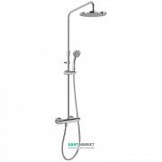 Душевая стойка Tres Flat-Tres термостатическая c верхним и ручным душем хром 20438703