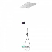 Електронна душова система прихованого монтажу Tres Shower Technology хромотерапія з термостатом хром/чорний 09288302