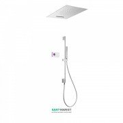 Електронна lушова система прихованого монтажу Tres Shower Technology з термостатом і штангою хром/білий 09286303
