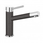 Смеситель для кухни Blanco Alta Comfort однорычажный с выдвижым изливом хром/черный 526162