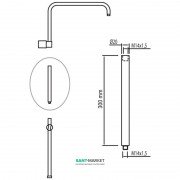 Подовжувач для душової штанги Tres 30 см хром 913419503