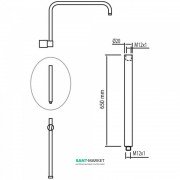 Подовжувач для душової штанги Tres 65 см хром 18138506