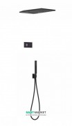 Электронная душевая система скрытого монтажа Tres Shower Technology с термостатом черный матовый/черный 09288308NM