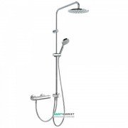 Душевая стойка Tres Eco-Term термостатическая c верхним и ручным душем хром 190385
