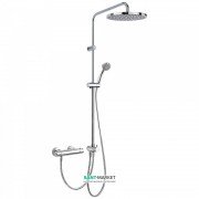 Душевая стойка Tres Flat-Tres термостатическая c верхним и ручным душем хром 20438501