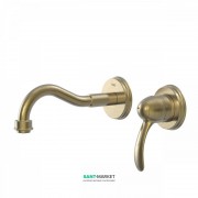 Смеситель для раковины Tres Tres-Clasic однорычажный настенный состаренная латунь 24220001LV
