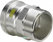 Поєднувальний елемент Viega Sanpress Inox G 0211XL с SC‑Contur 76,1хR2½ нержавіюча сталь 632526