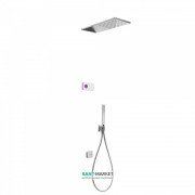 Электронная душевая система скрытого монтажа Tres Shower Technology с термостатом и наполнительным клапаном хром/белый 09286318