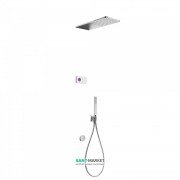 Электронная душевая система скрытого монтажа Tres Shower Technology с термостатом хром/белый 09286321
