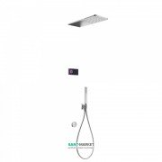 Электронная душевая система скрытого монтажа Tres Shower Technology с термостатом хром/черный 09288321
