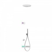 Електронна душова система прихованого монтажу Tres Shower Technology з термостатом хром/білий 09286322
