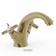 Смеситель для раковины Tres Tres-Clasic color двухвентильный состаренная латунь 24210201LV