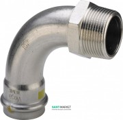 Косинець перехідний 90° Viega Sanpress Inox G 0214 з SC-Contur 35хR1¼ нержавіюча сталь 486044