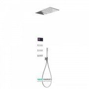 Електронна душова система прихованого монтажу Tres Shower Technology з термостатом хром/чорний 09288408