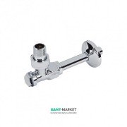 Угловой трехосевой присоединительный набор Oventrop AV9 правое подключение хром 1164273