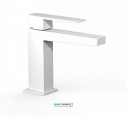 Змішувач для раковини Tres Slim-Tres одноважільний білий матовий 20210301BM