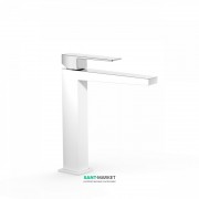 Змішувач для раковини Tres Slim-Tres одноважільний білий/хром 20210303BL