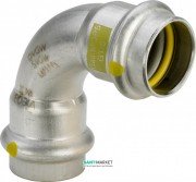 Відведення 90° Viega Sanpress Inox G 0216 з SC-Contur d42 нержавіюча сталь 485832