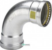 Отвод 90° Viega Sanpress Inox G 0216XL с SC‑Contur d76,1 нержавеющая сталь 577483